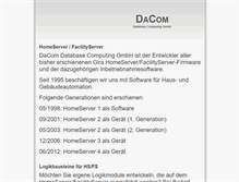 Tablet Screenshot of dacom-homeautomation.de